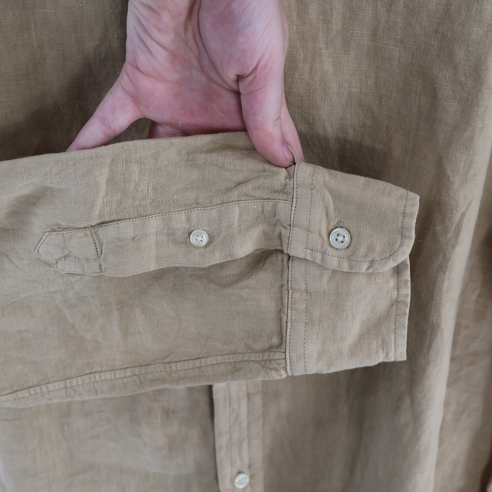 Polo Ralph Lauren Linen Button Down Mens XL Tan Classic Fit Coastal $130 NWOT - Picture 6 of 12